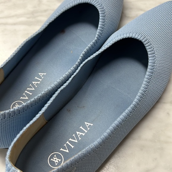 VIVAIA Light Blue Aria 2.0 Casual Pointed Toe Ballet Flat Size 43/US11 - Picture 7 of 13